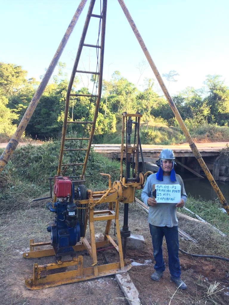 Sondagem junto ao Rio Juruena, em Mato Grosso